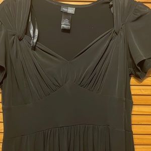 BISOU BISOU little black SWEETHEART neckline DRESS short sleeve  Size 16W  NEW